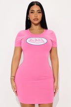 Von Dutch Logo T Shirt Mini Dress
