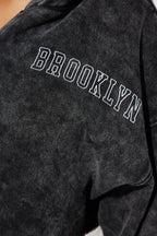 Brooklyn City Washed Hoodie - Black Wash