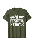 Funny Retro Grilling BBQ Smoker Chef Dad I'd Smoke That T-Shirt