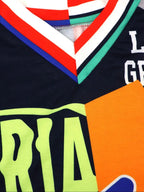 Women's Colorblock Letter Print Drop Shoulder Pullover
