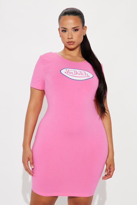 Von Dutch Logo T Shirt Mini Dress