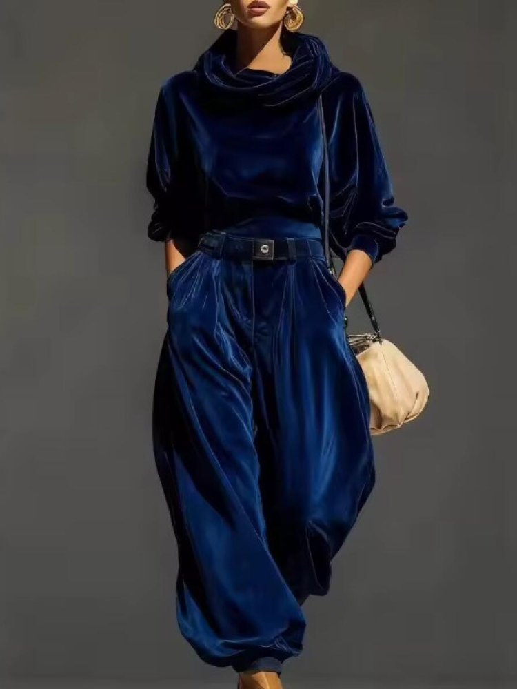 Women Round Neck Casual Suit