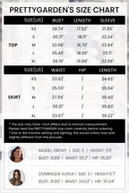 PRETTYGARDEN 2 Piece Casual Ribbed Knit Long Sleeve Crop Tops Maxi Flowy Skirts Matching Sets